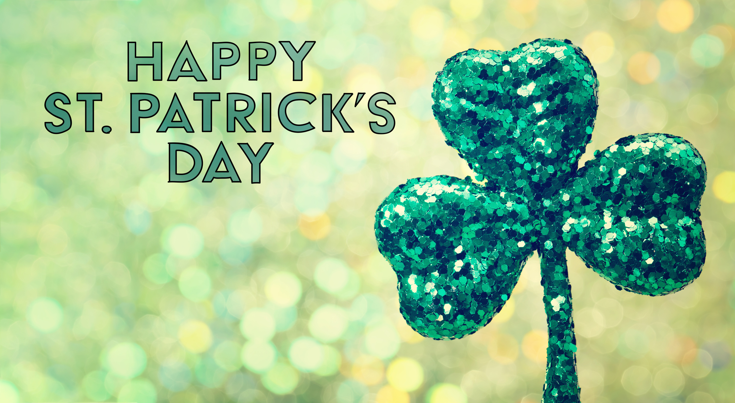 paddy’s day header with a clover