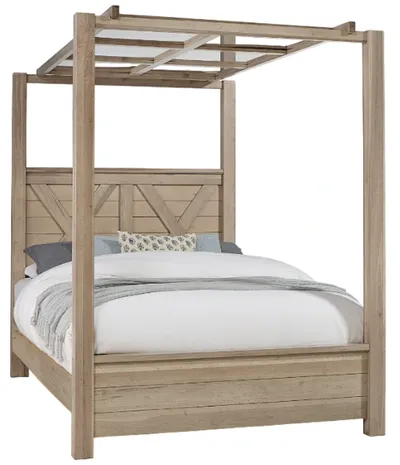 Front view of the Artisan & Post by Vaughan-Basset Cool Rustic canopy bed