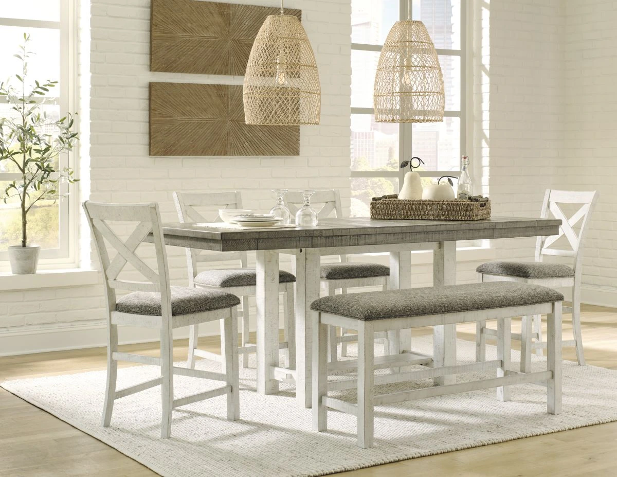 Benchcraft 9 Piece Dark Brown Dining Set