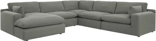 Benchcraft Elyza 5 Piece Smoke Sectional