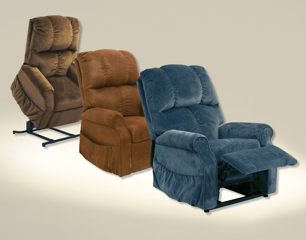 A graphic of the Catnapper Somerset recliner in various finishes