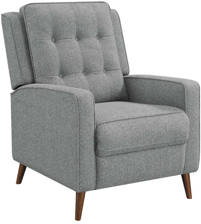 Grey push back recliner