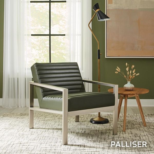 A Palliser chair with the Palliser logo