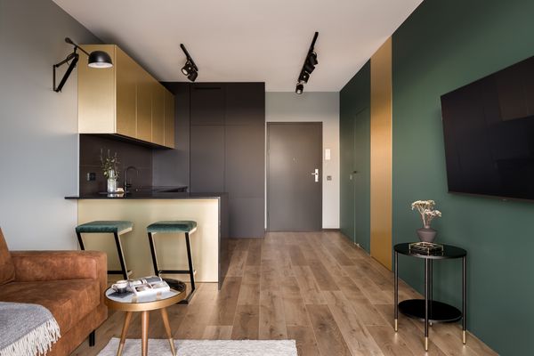A small apartment living room