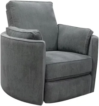 Front view of the England Furniture Corey swivel recliner 
