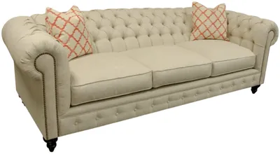 Front view of the England Furniture Rondell sofa