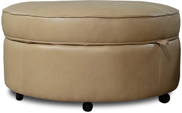 Storage ottoman by England furniture England Furniture Auden Leather Storage Ottoman