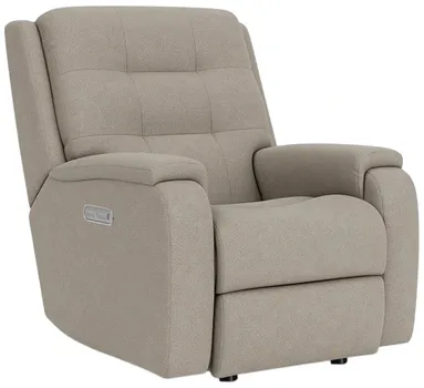 Front view of the Flexsteel Arlo rocker recliner chair