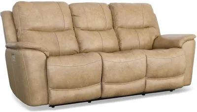 Front view of the Flexsteel Cade reclining sofa