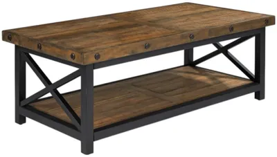 Front view of the Flexsteel Carpenter coffee table