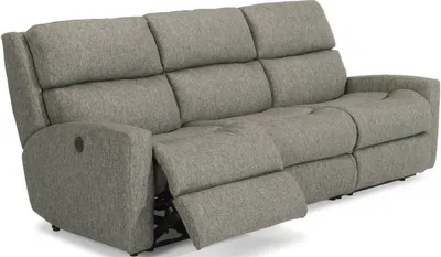 Front view of the Flexsteel Catalina power recliner sofa 