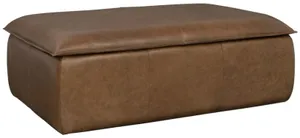 Front view of the Flexsteel Crawford ottoman 