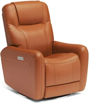 Front view of the Flexsteel Degree collection swivel power recliner 