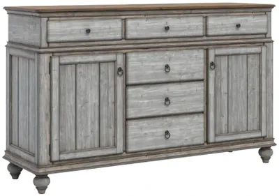 Front view of the Flexsteel Plymouth buffet