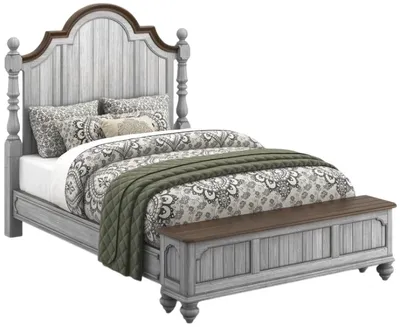Front view of the Flexsteel Plymouth poster bed 