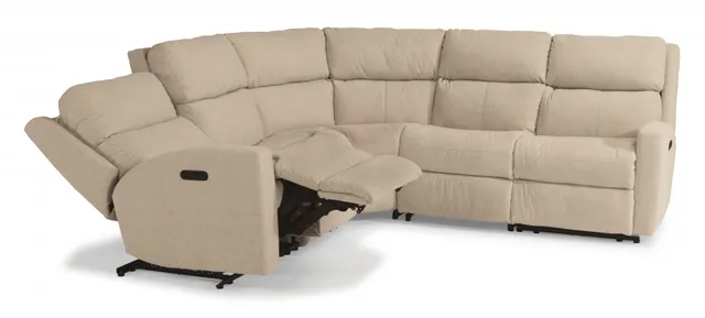 Flexsteel Catalina Leather Sectional Power Recliner