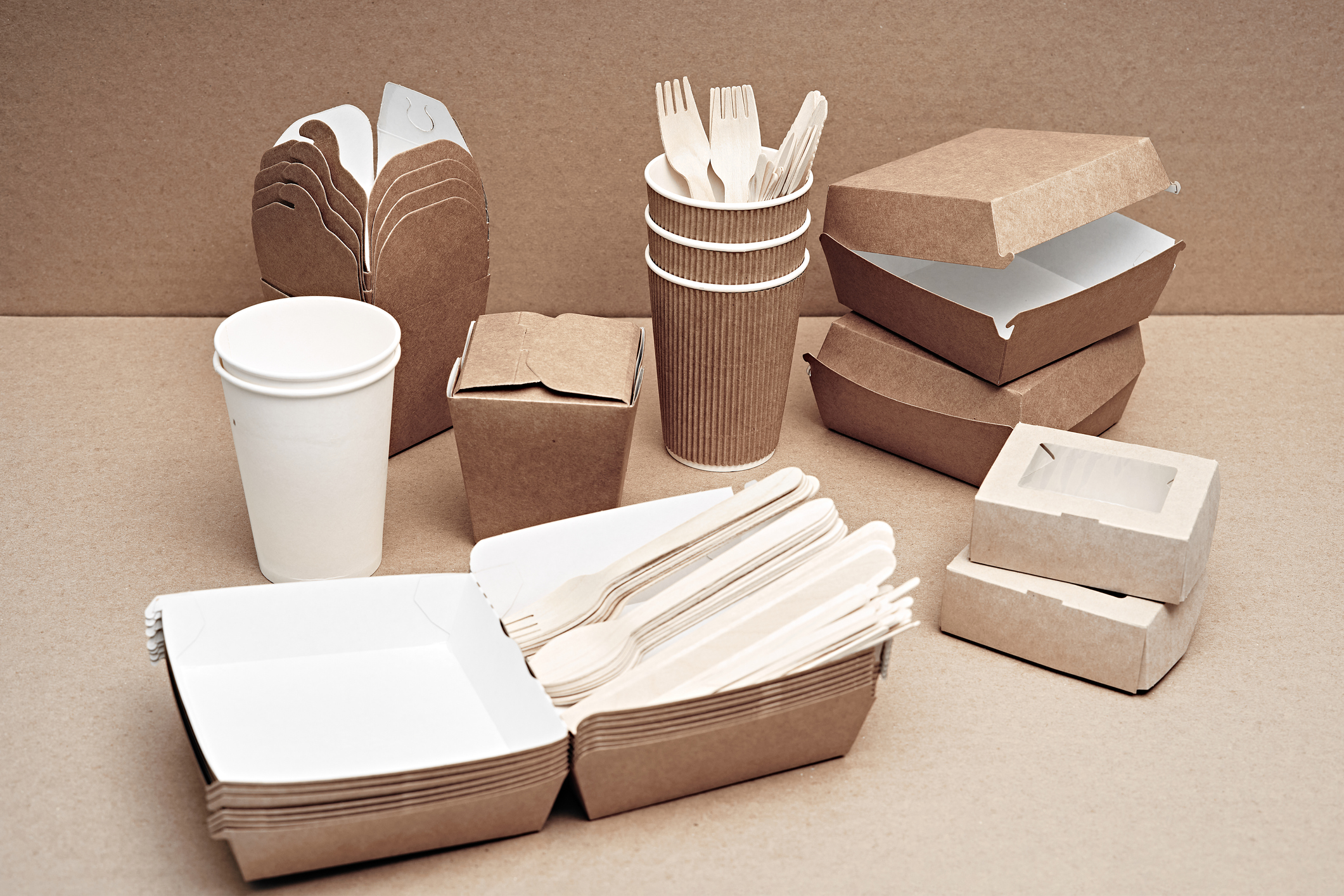 environmentally friendly to-go containers and tableware