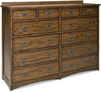 Front view of the Intercon Oak Park collection dresser