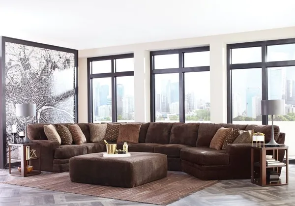The Jackson Furniture Mammoth living room set with décor 