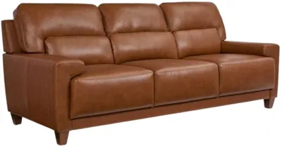 Front view of the La-Z-Boy Draper leather sofa
