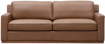 Front view of the Leather Italia Georgetowne Mason collection sofa 