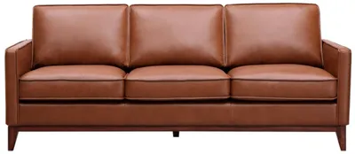 Front view of the Leather Italia Georgetowne sofa