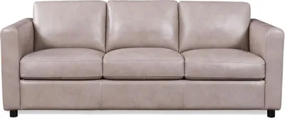 Front view of the Leather Italia Waltz sofa