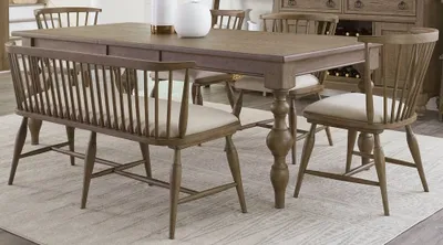 Credit: Liberty Furniture The Liberty Furniture Americana Farmhouse 6-piece dining set in a dining room