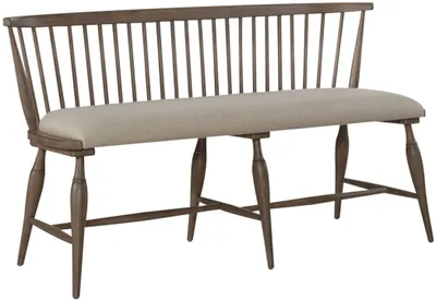 Front view of the Liberty Furniture Americana Farmhouse bench