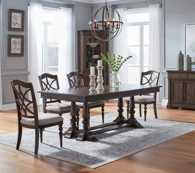 The Liberty Furniture Arden Road dining set featured in a dining room 
