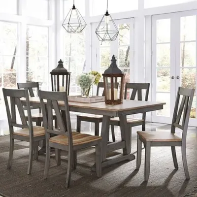 The Liberty Furniture Lindsey dining room set in a dining room 