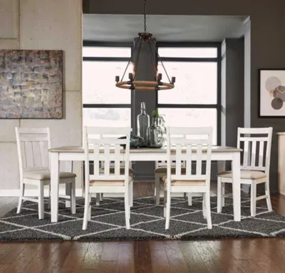 The Liberty Furniture Summerville dining set in a dining room 