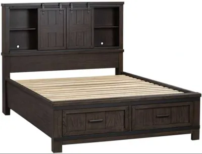 Front view of the Liberty Furniture Thornwood Hills storage bed