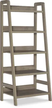 Front view of the Linon Tracey collection ladder bookcase