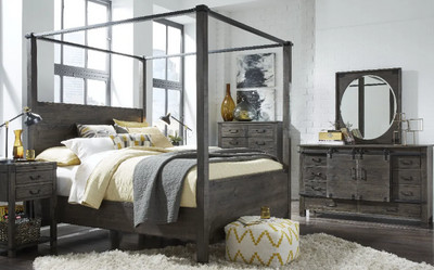 Magnussen Home Abington Weathered Charcoal Poster Bed