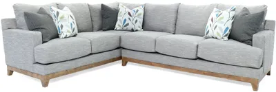 Front view of the Michael Nicholas Designs Dayton 2-piece sectional sofa