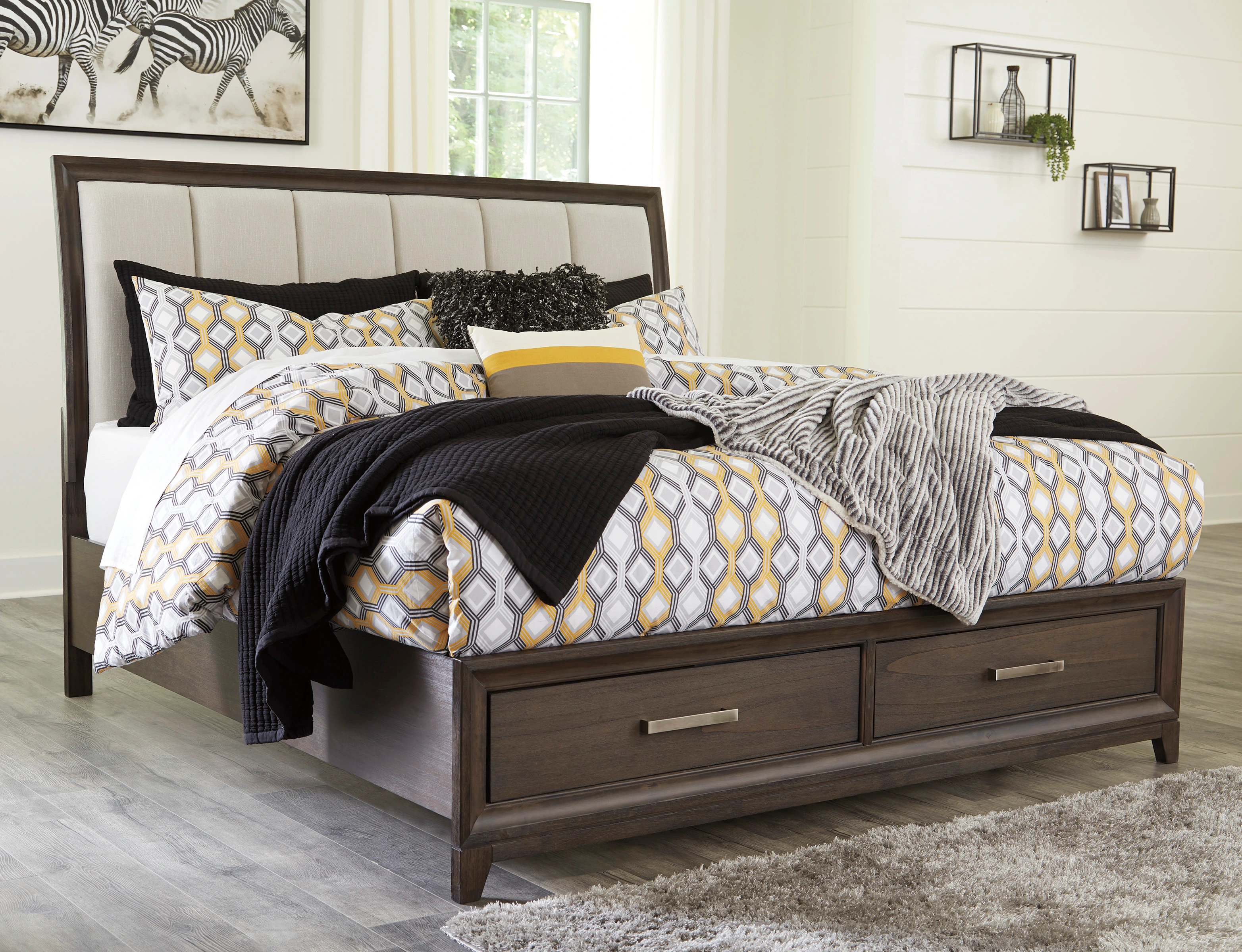 Mill Street Brueban Chestnut Panel Queen Bed