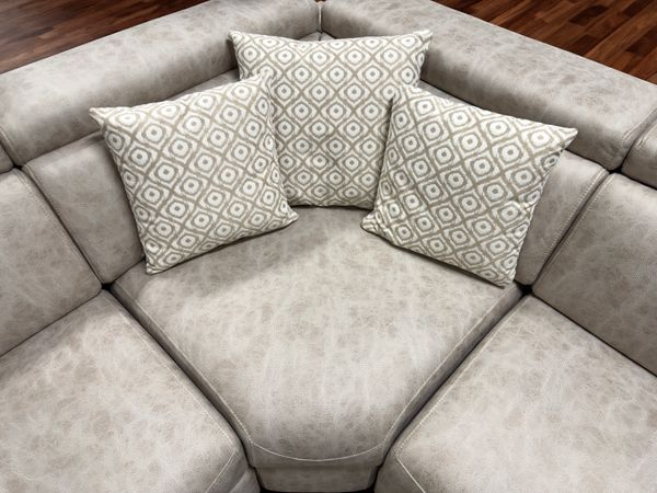 An overhead view of a sofa wedge 
