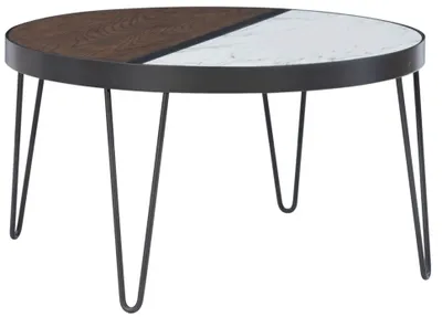 Front view of the Powell Home Fashions Ronin coffee table