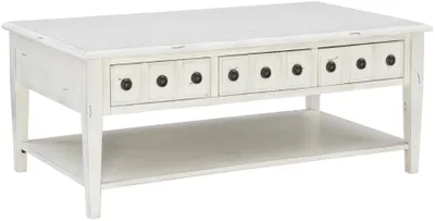 Front view of the Powell Home Fashions Sadie coffee table