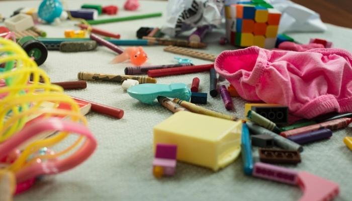 Clutter on floor