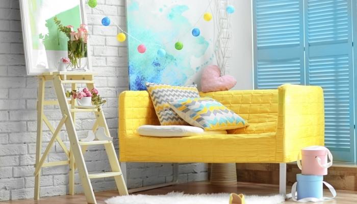 Bright living room furniture