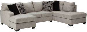Front view of the Benchcraft® Megginson 2-Piece Storm Sectional with Chaise
