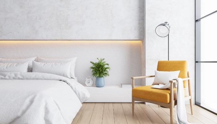 Mid-century modern with pop of color