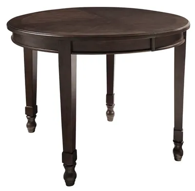 front view of the Signature Design by Ashley® Adinton Reddish Brown Oval Dining Room Extension Table