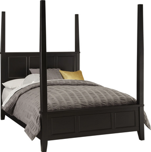 front view of the homestyles® Bedford Black King Poster Bed
