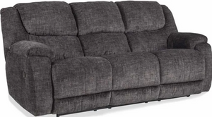 front view of the Homestretch Apache Chocolate Reclining Sofa