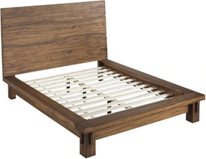 front view of the Modus Furniture Ocean Natural Sengon King Platform Bed