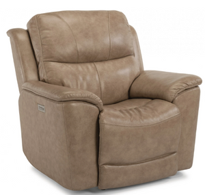front view of the Flexsteel® Cade Recliner with Power Headrest