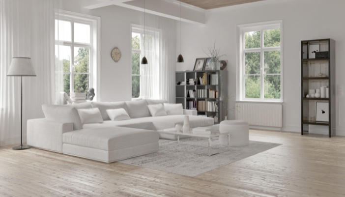 A functional and simple living room
